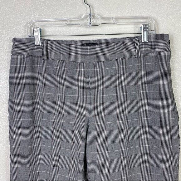 Talbots Chatham Black & White Plaid Slim Leg Trouser Pants - Picture 3 of 6